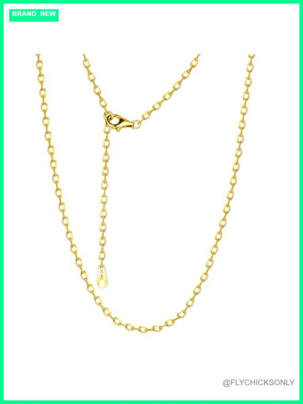 14K Gold Filled Cable Chain Necklace 20in Hypoallergenic Women